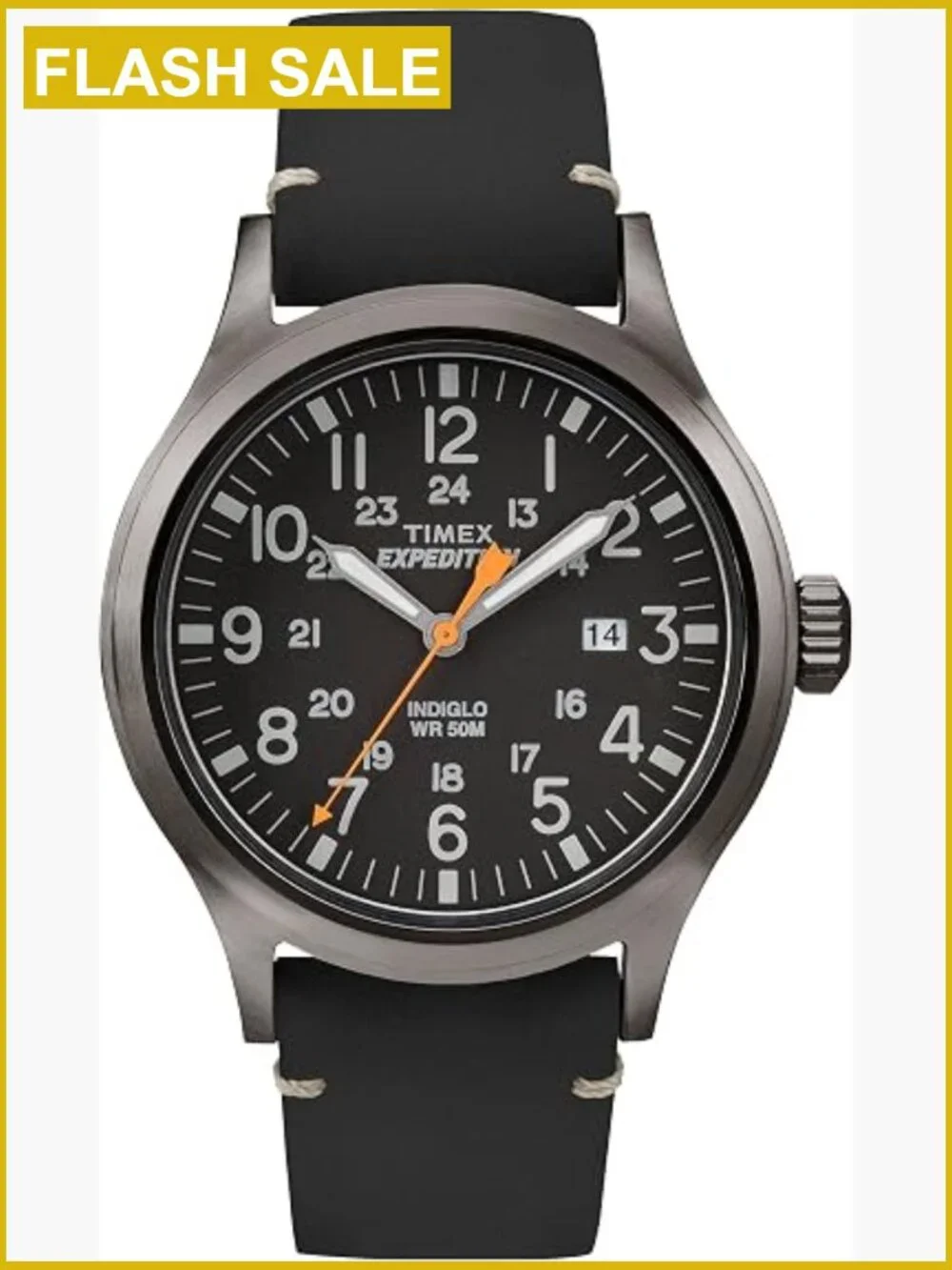 Men's Expedition Scout 40mm Analog Quartz Watch with Genuine Leather Strap